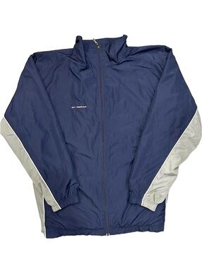 Vintage 90s Reebok Navy Blue Windbreaker Track Jacket size L
